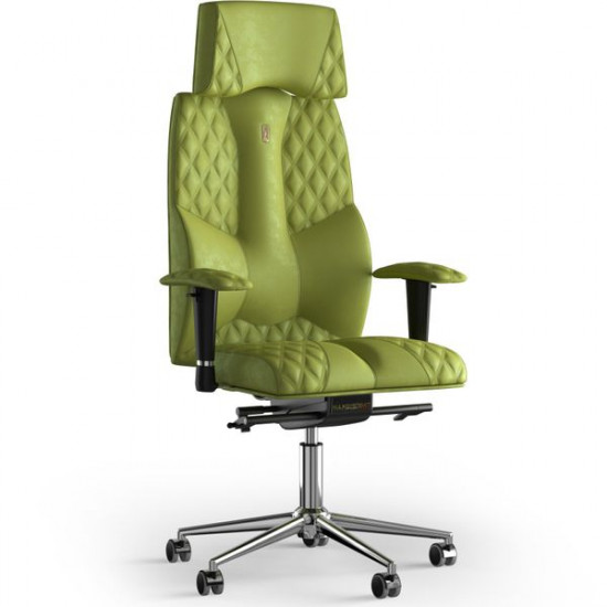 Armchair KULIK SYSTEM BUSINESS Antara with headrest with stitching Olive