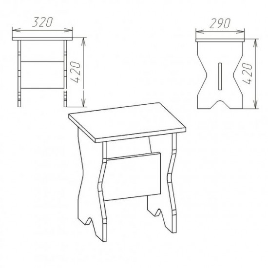 Kitchen stool Kompanit T-1 wenge