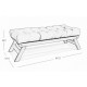 Bench for the living room made of solid beech wood Allegro Woodman without coating/graphite