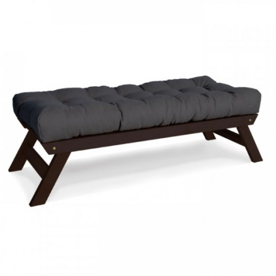 Bench in the living room made of solid beech wood Allegro Woodman chocolate/ash