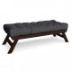 Bench in the living room made of solid beech wood Allegro Woodman chocolate/ash