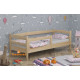 Children's single bed 80x200 with protective side Wellmebely Nota Plus pine Beech L6