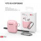  Классический Силиконовый чехол AhaStyle с карабином для Apple AirPods Pink (AHA-01060-PNK)