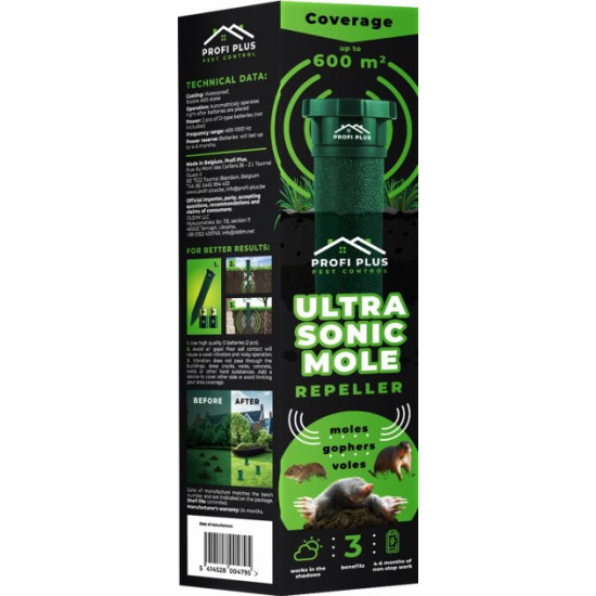 Electronic mole repeller Profi Plus Ultra Sonic Pest Control (5414528004795)