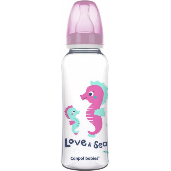  Бутылка Canpol babies PP Love & Sea 250 мл Розовый (59/400 Рожевий)