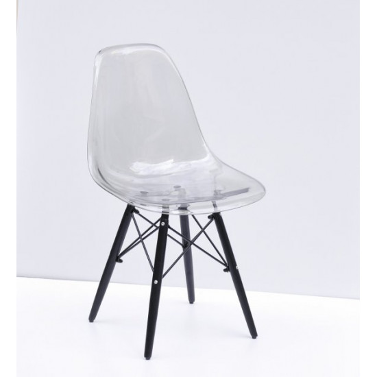 Dining chair Onder Mebli NIK SMOKED BK