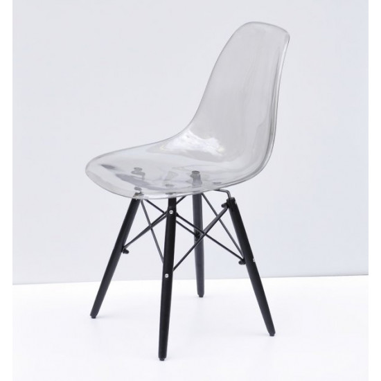 Dining chair Onder Mebli NIK SMOKED BK