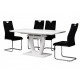 Folding glass dining table Vetro TML-561 color white