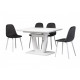 Folding glass dining table Vetro TML-561 color white