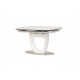 Ceramic folding dining table Vetro TML-825 white marble color