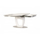 Ceramic folding dining table Vetro TML-825 white marble color