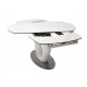 Ceramic folding dining table Vetro TML-825 white marble color