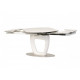 Ceramic folding dining table Vetro TML-825 white marble color