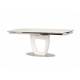 Ceramic folding dining table Vetro TML-825 white marble color