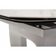 Ceramic folding dining table Vetro TML-825 white marble color