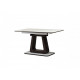 Folding glass dining table Vetro TML-521 color white + wenge