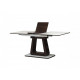 Folding glass dining table Vetro TML-521 color white + wenge