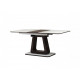 Folding glass dining table Vetro TML-521 color white + wenge