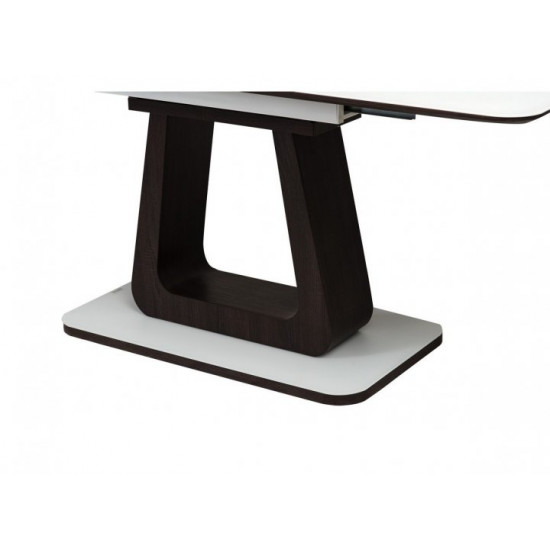 Folding glass dining table Vetro TML-521 color white + wenge