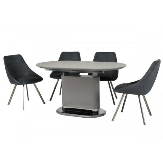 Folding glass dining table Vetro TMM-56 color gray