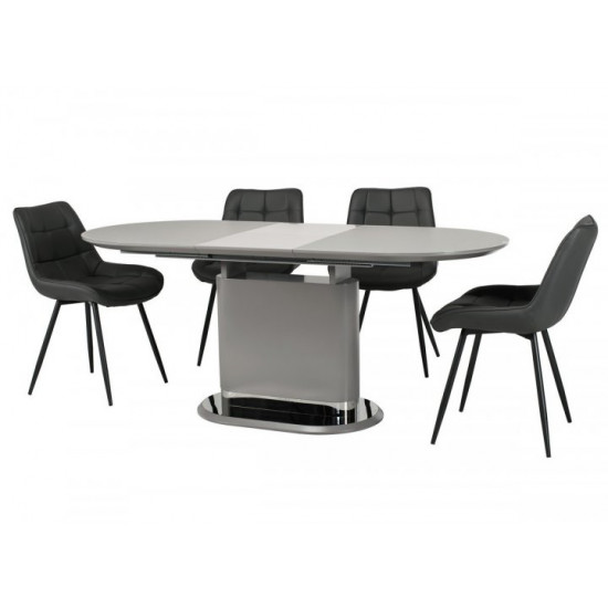 Folding glass dining table Vetro TMM-56 color gray