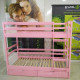 RainbowDream Firina bunk bed 90x200 cm pink and white solid alder, with drawers