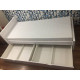 Single bed RainbowDream Fironni 90x190 cm white solid alder, with drawers