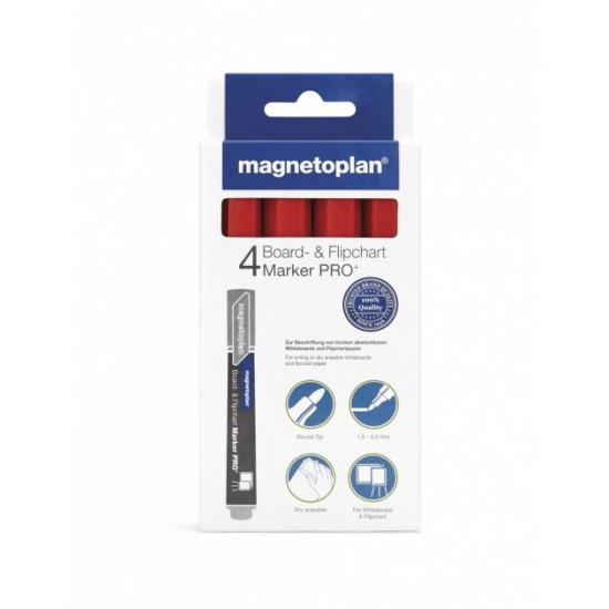  Маркеры универсальные для доски и флипчарта Magnetoplan PRO+ Red Set (1228106)