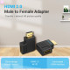 Перехідник Vention HDMI Male to Female Adapter 90° Degree Правий (AIBBO)