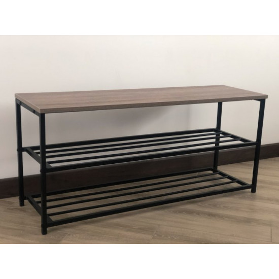 Shoe rack RS-100 Sonoma oak truffle Black