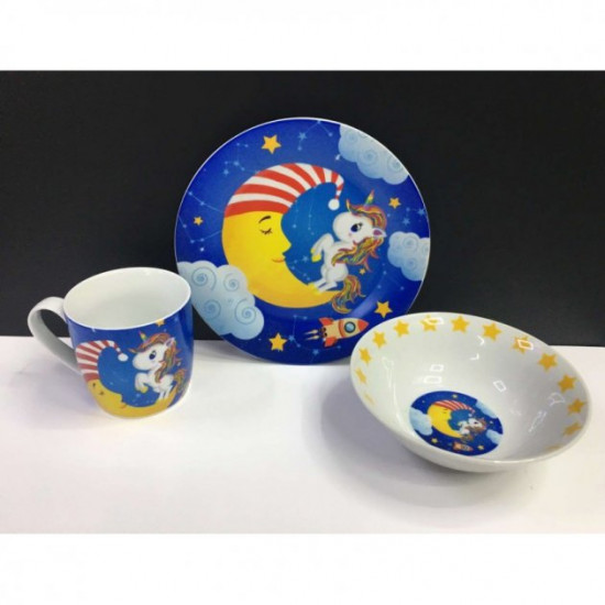 Children's tableware set S&T Unicorn 3-piece Ceramics (5141)