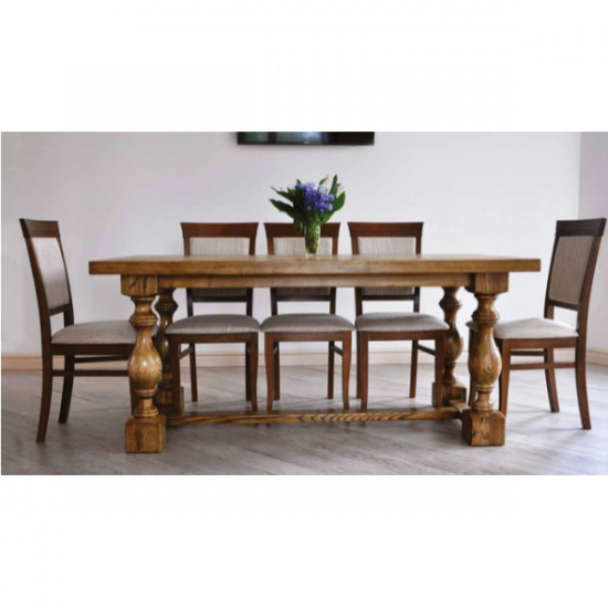 William dining table made of natural wood, RAL Venger palette