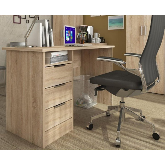 A desk for an office or a children's room made of chipboard Student Simple Sokme Sonoma oak