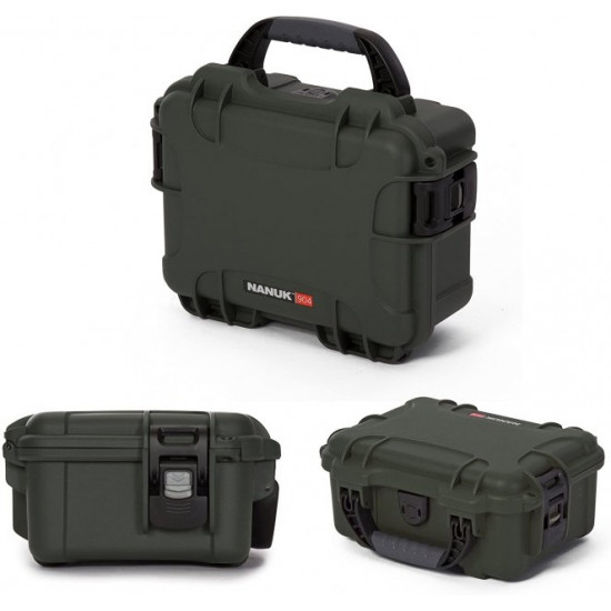 Waterproof plastic case with foam Nanuk Case 904 With Foam Olive (904-1006)