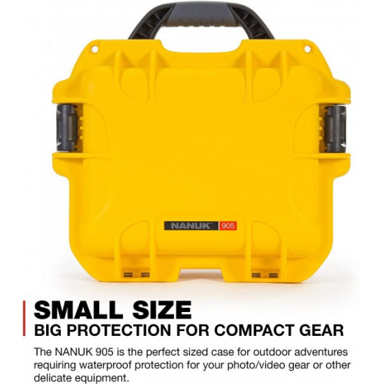 Waterproof plastic case with foam Nanuk Case 905 With Foam Yellow (905-1004)