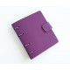 Organizer cover with rings, purple, for notepad, diary, planner, A5, eco leather, Unbranded