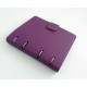 Organizer cover with rings, purple, for notepad, diary, planner, A5, eco leather, Unbranded