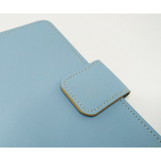 Cover-organizer on rings, blue, for notepad, diary, planner, A5, eco leather, Unbranded