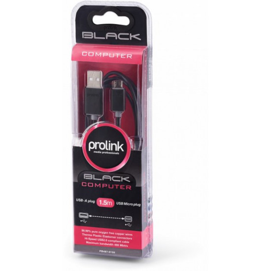 Кабель ProLink USB-A 2.0 - USB Micro 1.5 m (PB487-0150)