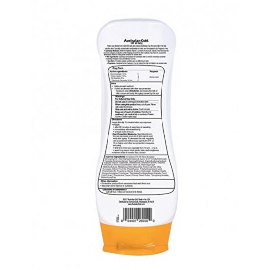  Детский солнцезащитный лосьон Australian Gold Baby Sunscreen Lotion SPF 50, 237 мл