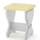 Kitchen stool with pads Kompanit T-3 alba (white)