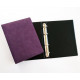 Cover (folder) on rings Nubuk purple for removable blocks, A5, artificial nubuck, No brand