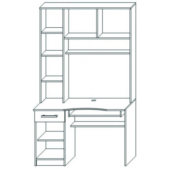 Desk Sokme Crossline 120x60x202cm Latte / Crossline latte