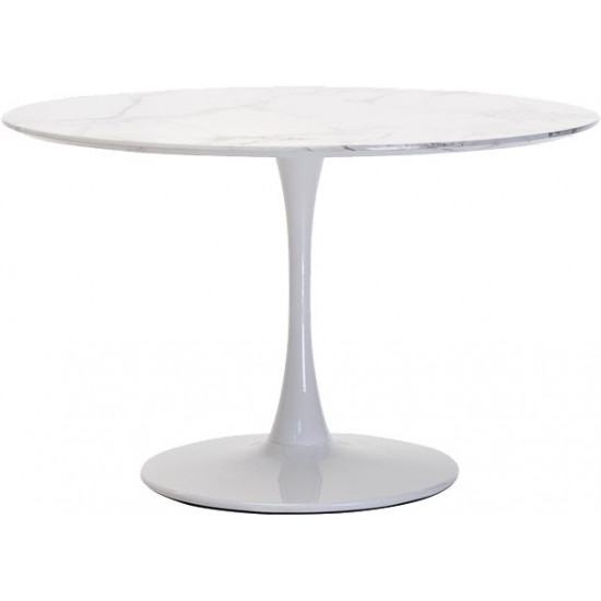 Dining table Vetro Mebel T-321 White (T-321-civella-wht-mrbl)