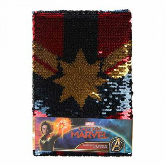 Cerda Captain Marvel Sequin Notebook (CERDA-2100002738) (10-562601)