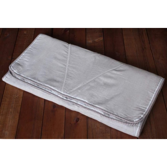 Linen mattress cover (linen fabric) size 100x190 cm, gray