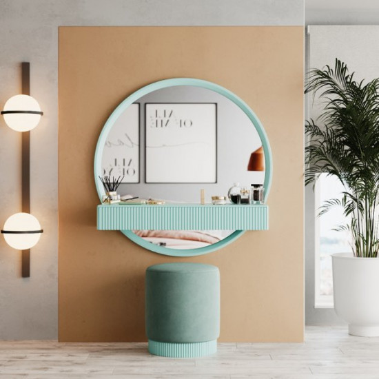 Hanging dressing table with mirror Fenster Bonjour Turquoise