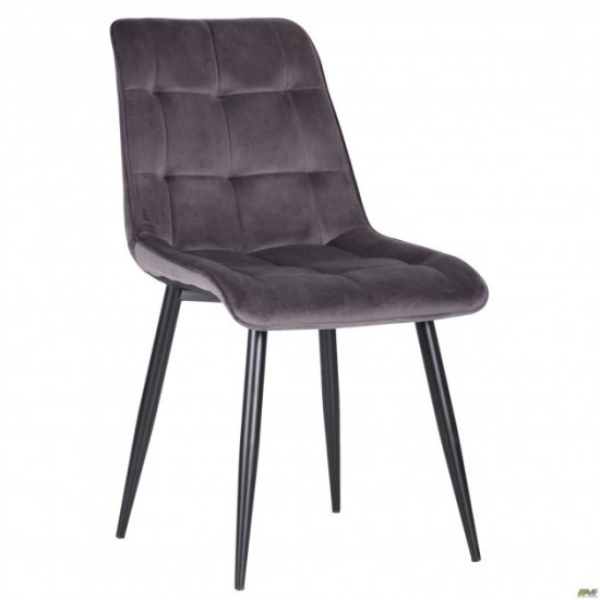 AMF dining chair Arkansas black/velvet gray 546365