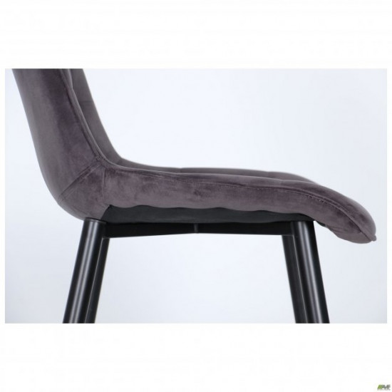 AMF dining chair Arkansas black/velvet gray 546365