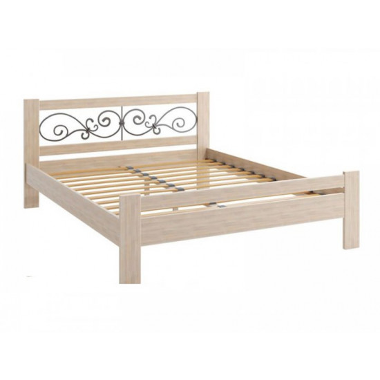 Camelia Jasmine bed made of solid beech 140x200 cappuccino